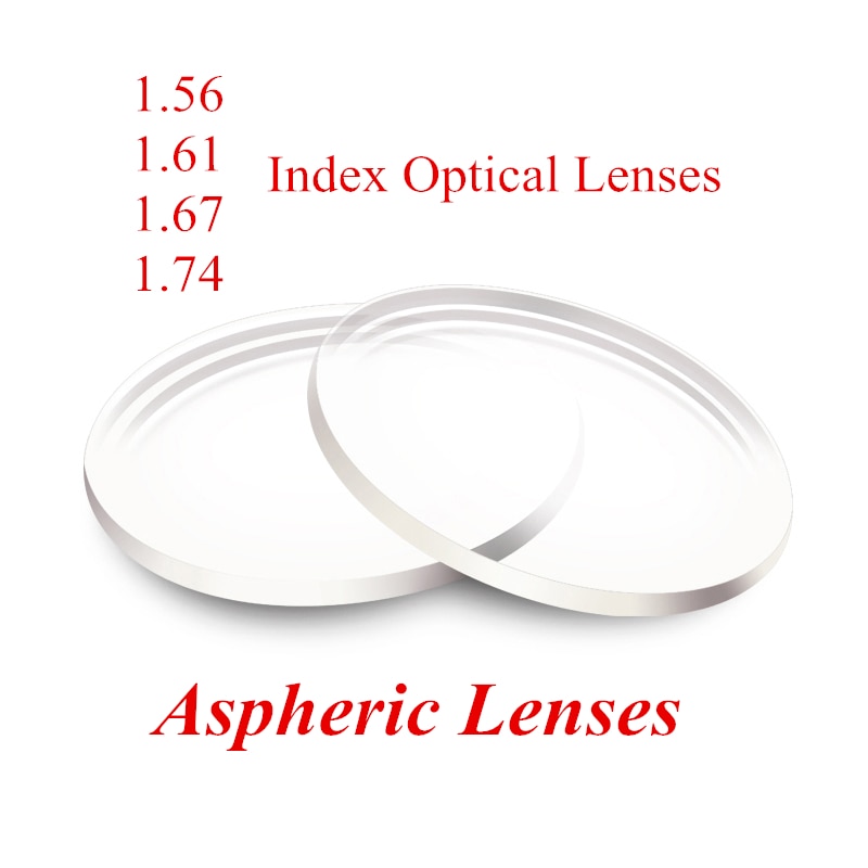 Lentes asféricas con prescripción de índice, lentes ópticas para miopía y hipermetropía, superresistentes, delgadas, de visión única, 1,56, 1,61, 1,67 y 1,74