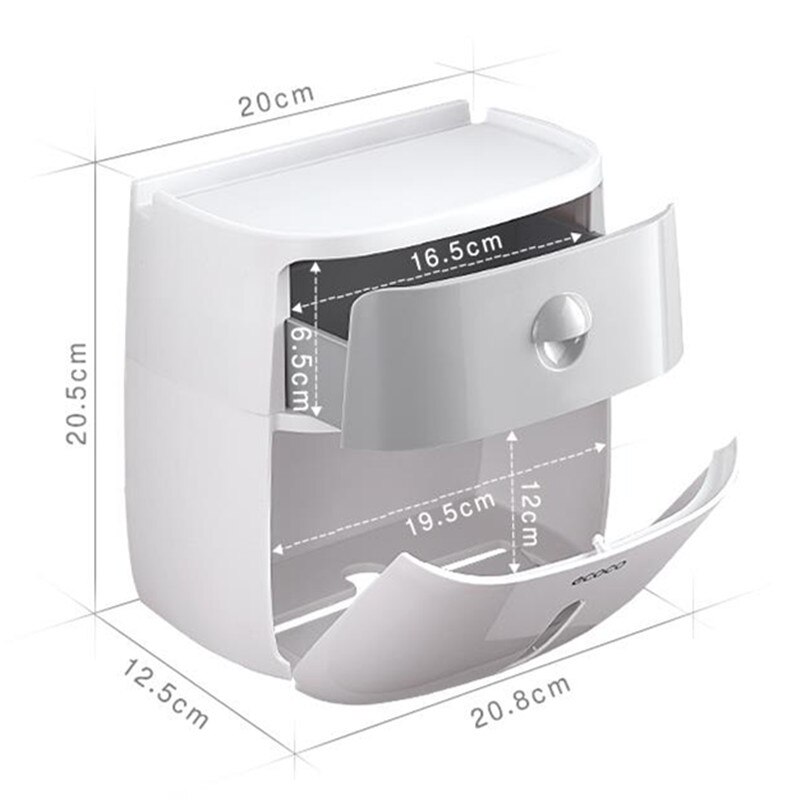 Wodoodporna ściana uchwyt na papier toaletowy ręcznik na papier toaletowy skrzynka stojak toaleta wc tkanka rura przechowywanie taca