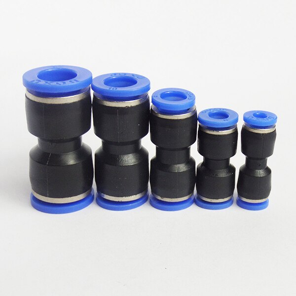 PU6 100 Stuks Air Pneumatische 6Mm Tot 6Mm Rechte Push In Connectors Quick Fittings