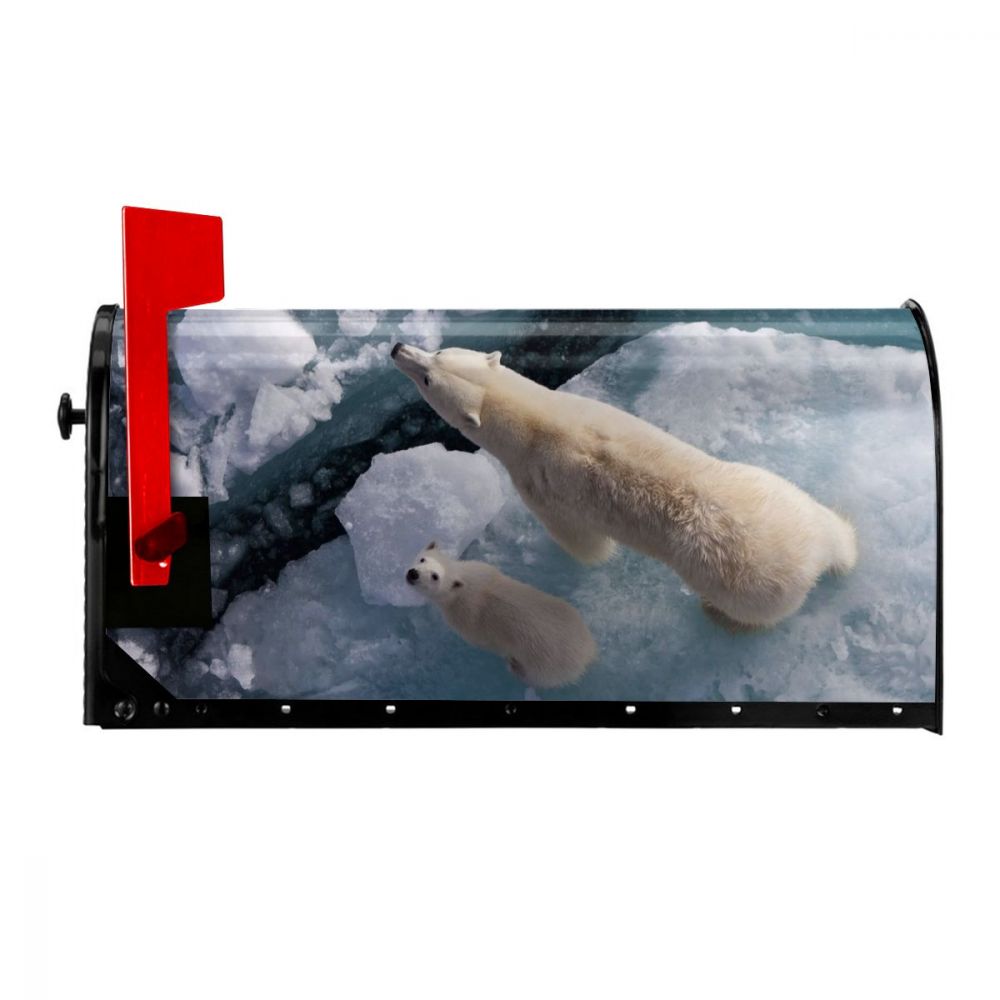 Witte Ijsbeer Mailbox Cover Christmasmailbox Wraps Magnetische Post Box Cover Voor Tuin Yard