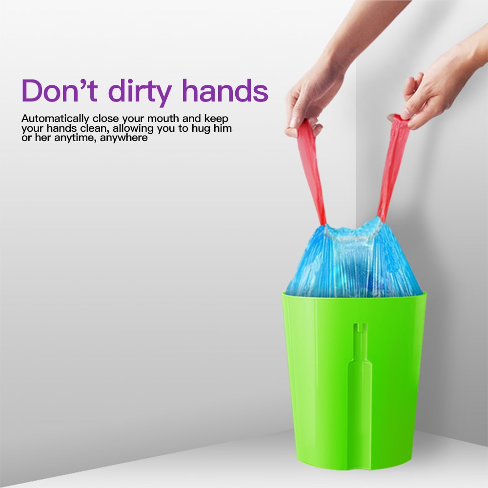 Snøre affaldspose vest type affaldsposer køkken fortykkelse affaldspose dispenser husholdnings engangs plastikposer