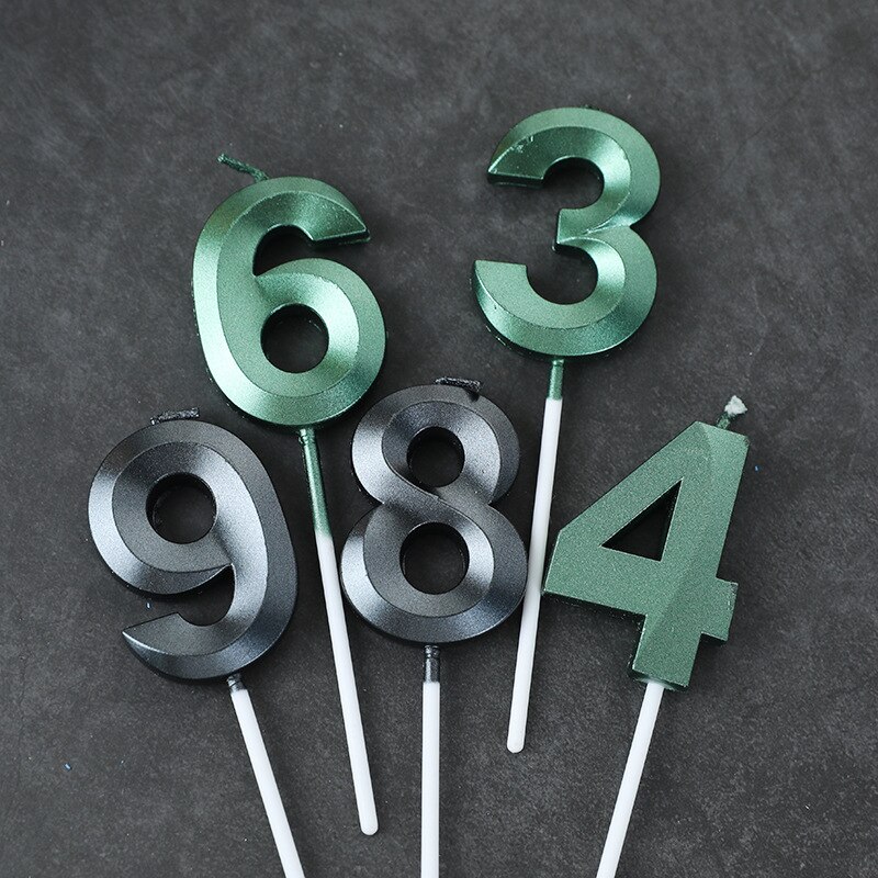 Bougie pour gâteau d'anniversaire pour enfants, chiffres 0/1/2/3/4/5/6/7/8/9, décoration de dessert de