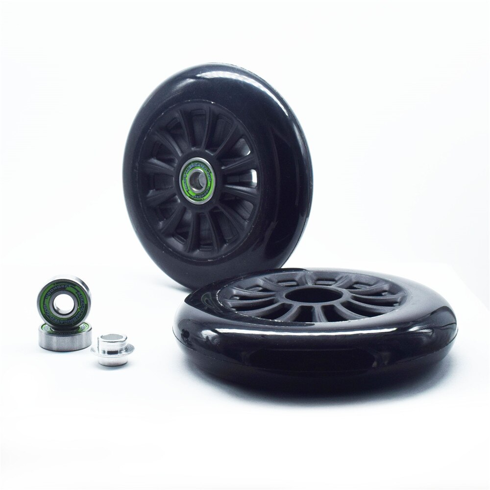 Patines de velocidad en línea, Patines semitransparentes verdes 83A, ruedas duraderas de PU para patinete con rodamiento de ILQ-9, 2 unids/set por juego, 110mm