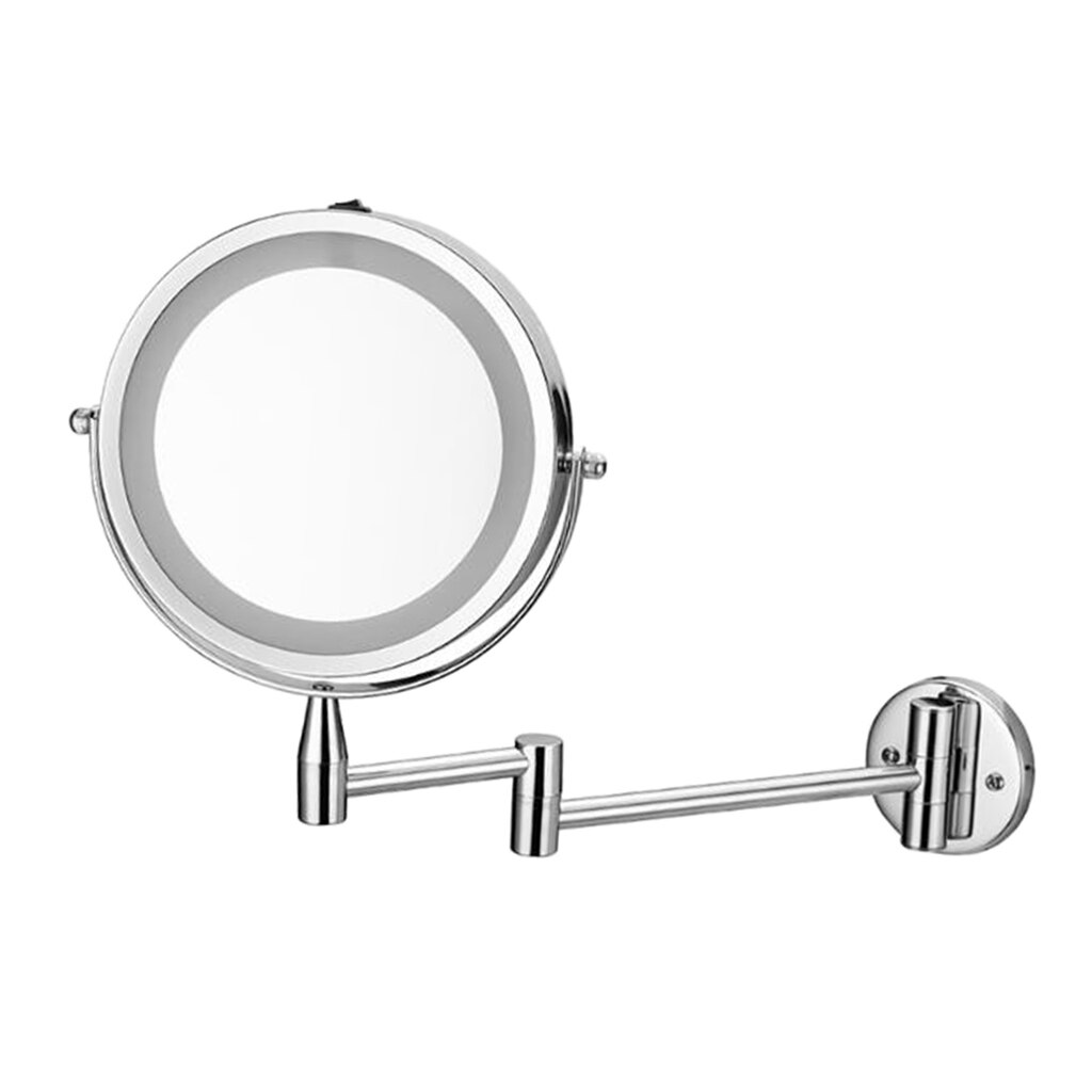 1X / 3X LED Illuminated Wall-Mounted Magnifying Mirror 360 Degree Bathroom Mirror