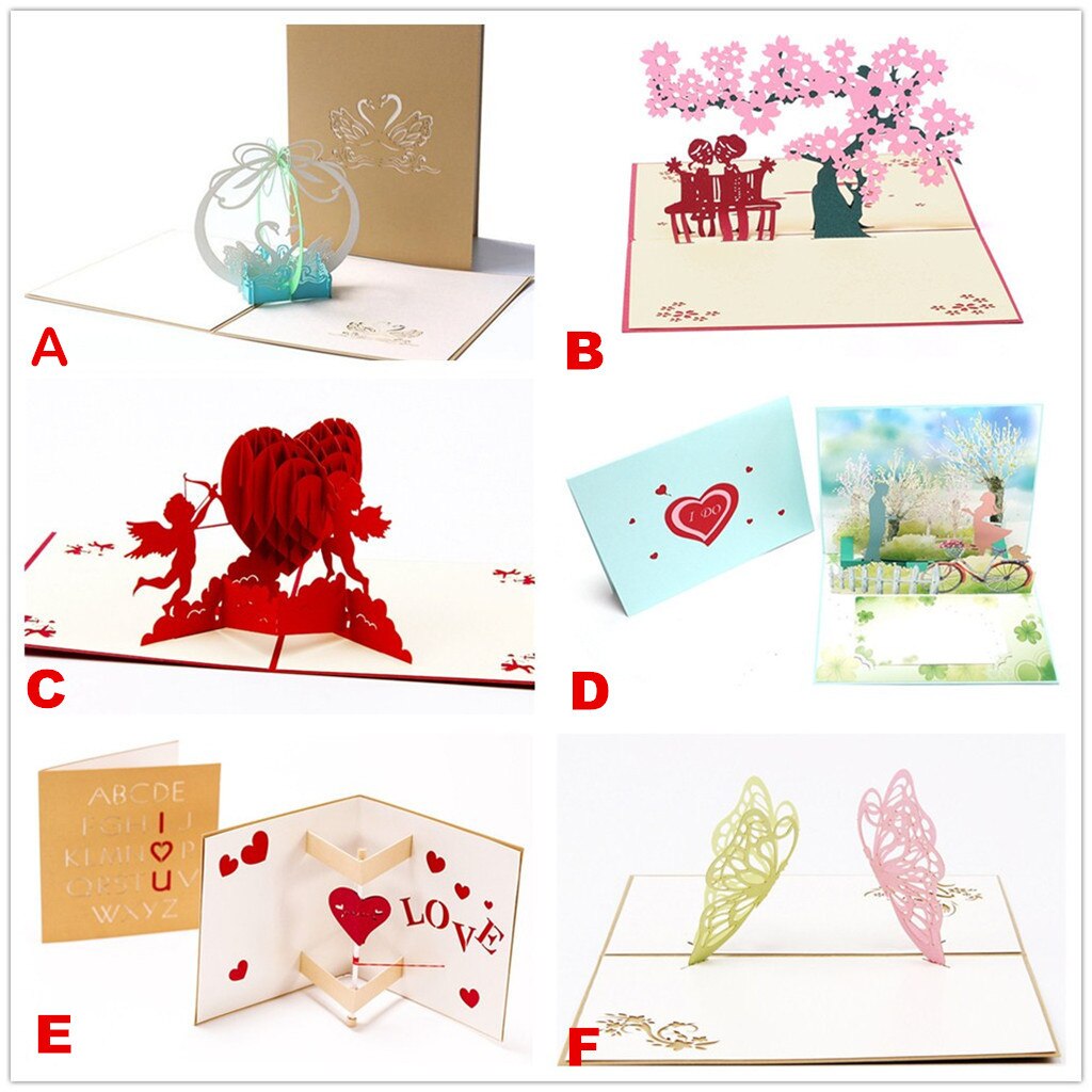 3D Pop-Up Cards Birthday Card for Girl Kids Wife Husband Birthday Cake Greeting Card Postcards Card with Envelope Stickers