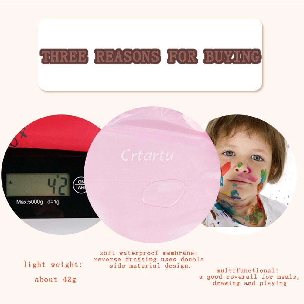 2020 dos desenhos animados à prova dwaterproof água bebê avental manga longa unissex alimentação arte animal babadores para crianças meninas meninos