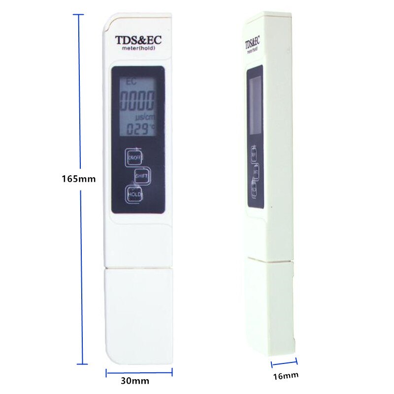 Digital pH Meter HIGH ACCURACY POCKET SIZE 0.01 resolution TDS&EC Tester for Household Drinking, Pool Aquarium Water 20%off