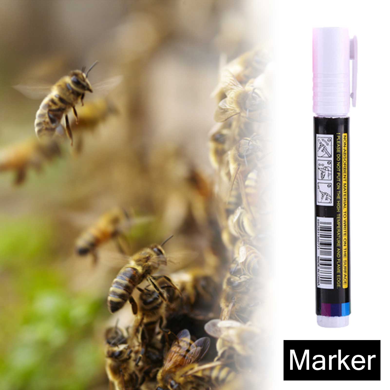 Queen Bee Marking Marker Pen Non-toxic Beekeeping Queen Rearing Marking Pen For Beekeeping Beehive Safely Mark Queen Bee