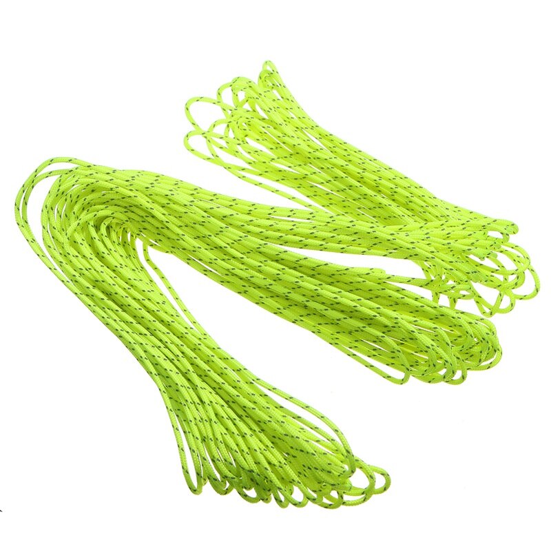 Kiwarm 1pc 20 meter grøn nylon ledning super stærk telt reb fyr line camping ledning paracord til gør-det-selv håndværk tilbehør reb