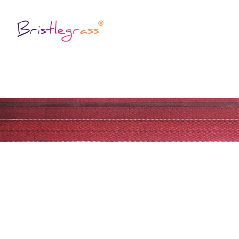 BRISTLEGRASS 2 5 10 Yard 5/8 &quot;15mm Silikon Greifer Shiny Foldover Elastische FOE Spandex Band Band Perücke kleid DIY Nähen Trim