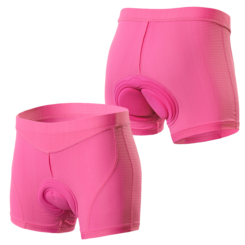 Intimo donna bici 3D imbottito MTB bicicletta ciclismo intimo pantaloncini: Colore rosa / XL