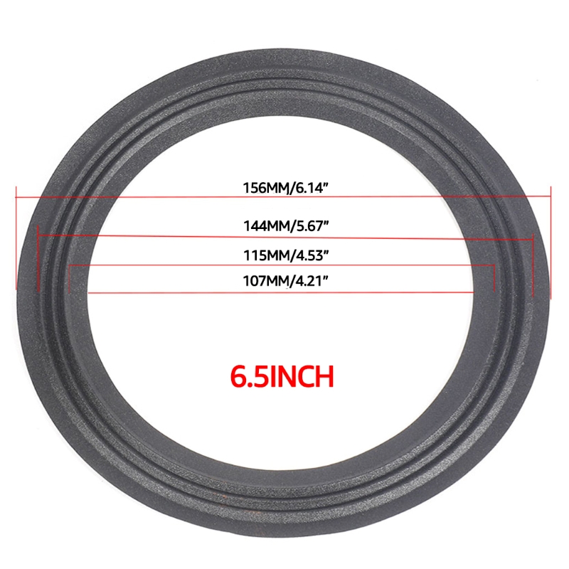 Speaker Foam Surround Edge Rings Repair Kit 2 Packs 6.5''/8''/10"/12"/15" inches DIY Speaker Surround Repair Rubber: black