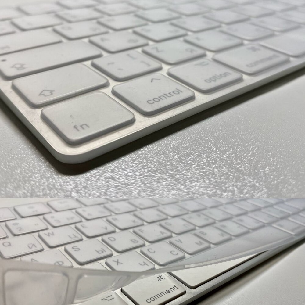 Clavier Apple filaire A2449 A2450 A1243 A1843 MB110LL/B, pour iMac , avec coque de protection en Silicone pour clavier numérique