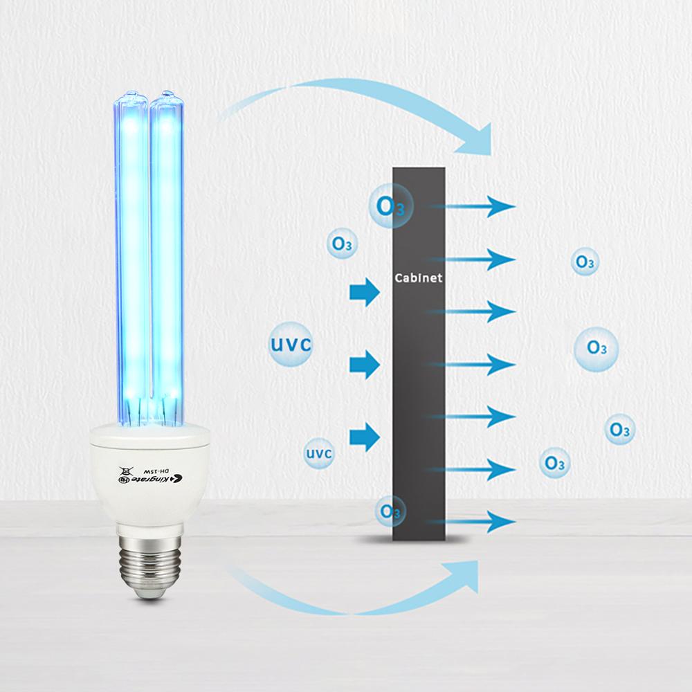 Timing Uv Sterilisator E27 15/25W Uvc Lamp Quartz Licht Buis Desinfectie Lamp 110V 220V Ozon UV-C Bacteriedodende Ultraviolette Lampen