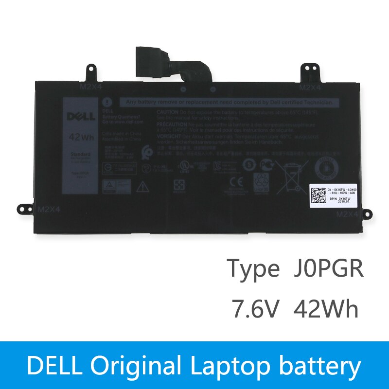 Original Laptop battery For DELL LATITUDE 5285 5290 J0PGR 1WND8 Built-in laptop battery 7.6V 42Wh 11.4V 31.5Wh