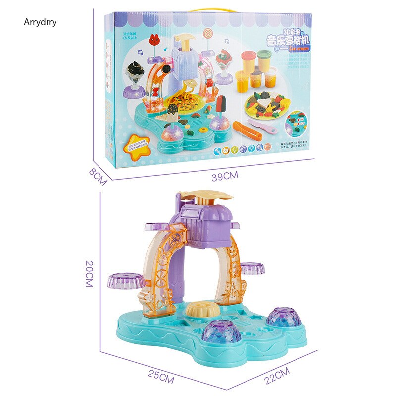 Neue Kinder Kreative 3D Pädagogisches Beleuchtung Musik Eis Maschine Farbe Schlamm Anzug Kindergarten Rolle Spielen Spielzeug Geschicklichkeit Übung