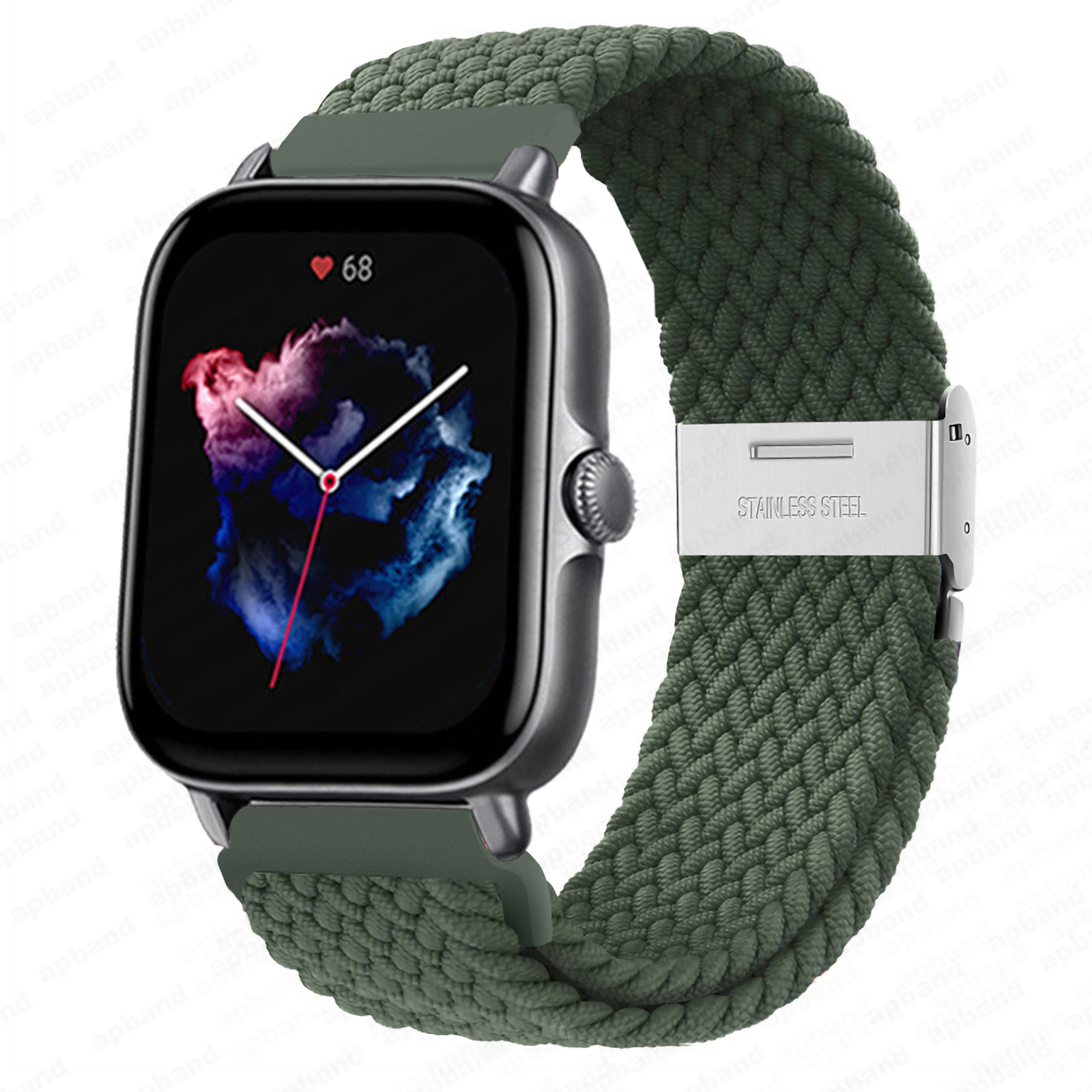 Correa de 20mm/22mm para Amazfit GTS/2/2e/3/4/GTS2 Mini/GTR/3/Pro/4/GTR2/47mm/stratos pulsera elástica trenzada para reloj Amazfit bip: Beige / 20 mm