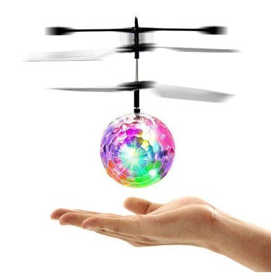 Luminous Light-up Toys Glowing LED Magic Flying Ball Sensing Crystal Flying Ball Helicopter Induction Aircraft Toys