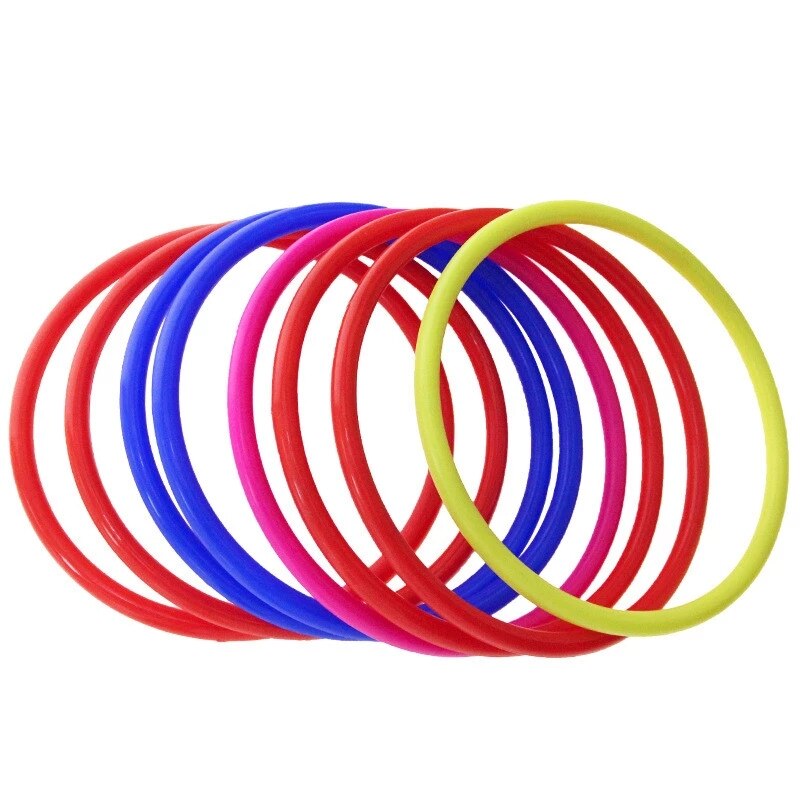 10PCS 4/8/10/12/16cm Plastic Toss Rings Target Throw Carnival Park Games Kids Intelligence Development Educational Exercise Toy