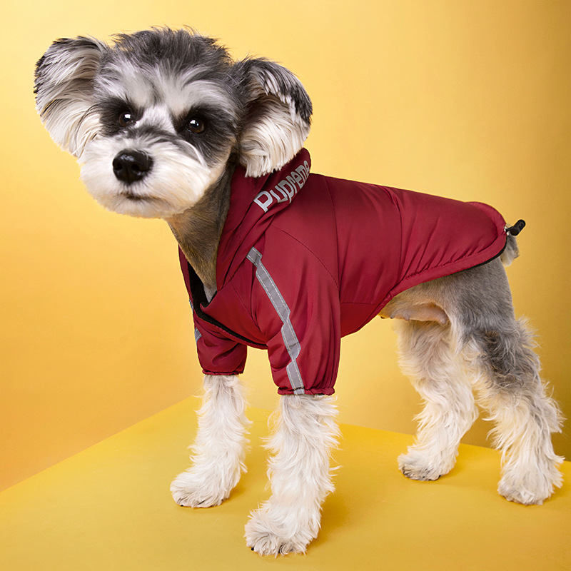 Vattentäta hundkläder reflekterande husdjursjacka för små medelstora hundar vinter varm fleece hundjackor valp regnjacka chihuahua outfit