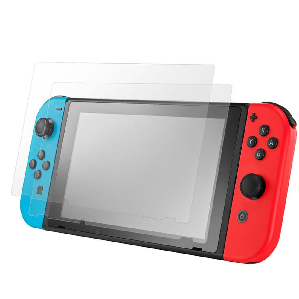 2 st ultraklart härdat glas slim 9h anti-repor skärmskydd för nintend switch tillbehör till skärmskydd av klart glas