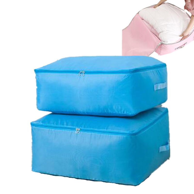 Bolsa de almacenamiento de edredón, organizador Oxford, organizadores de armario de gran capacidad, manta, bolsas de almacenamiento con cremallera a prueba de polvo, caja de almacenamiento para guardarropa