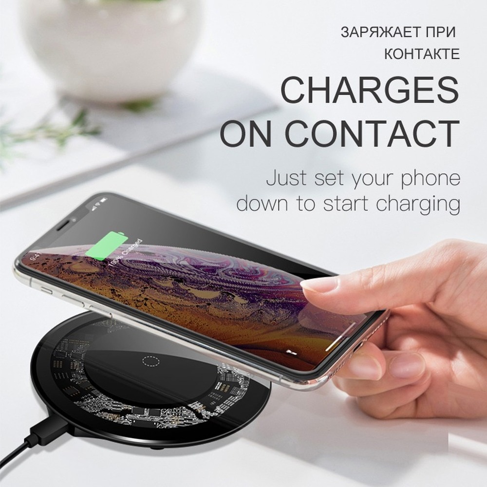 GYSO 15W Wireless Charger for iPhone SE SE 2 for Samsung S8 S9 S10 S20 Note 10 Plus Qi Charging Pad for iPhone 11 Pro Max
