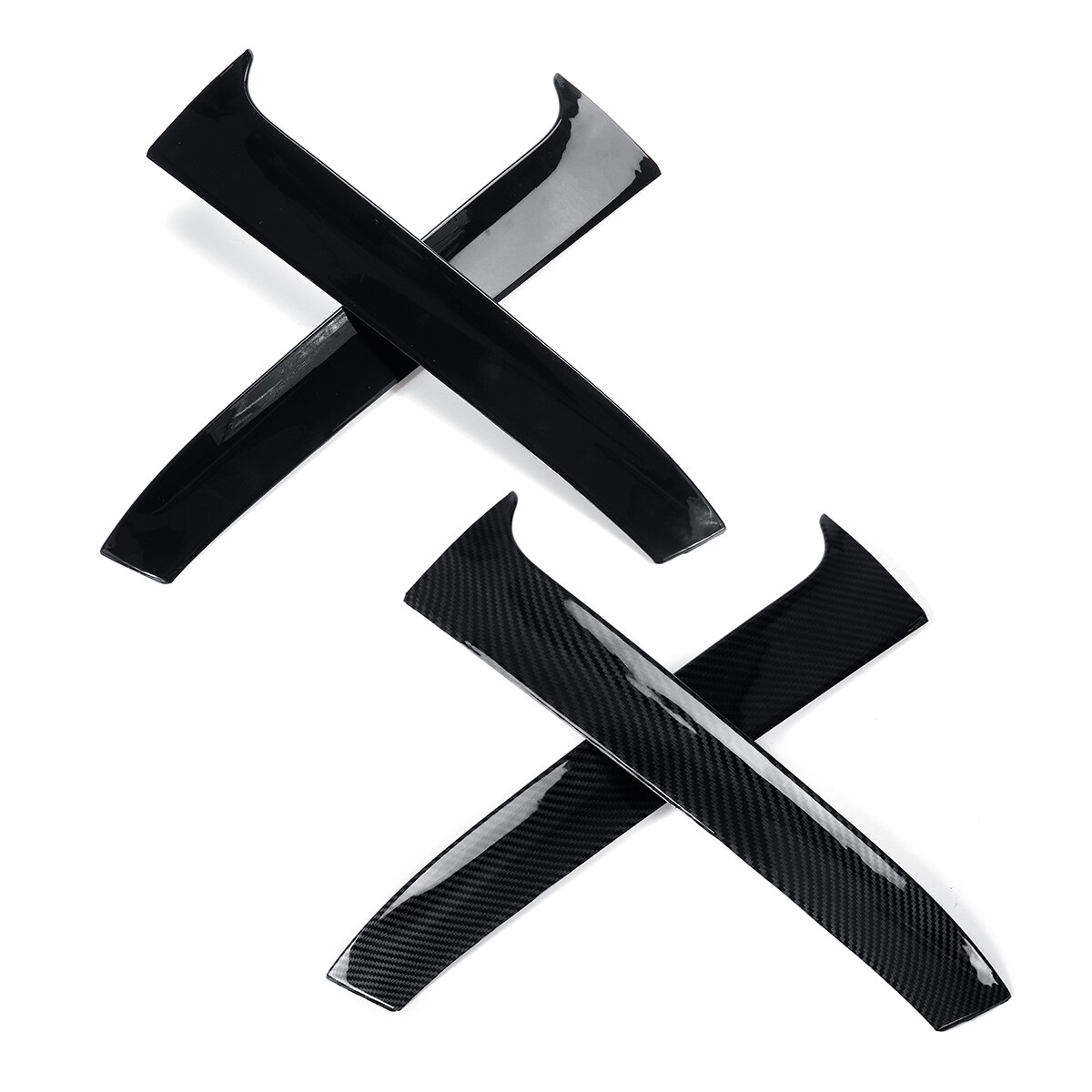 Gloss Black/Carbon Look Rear Window Side Spoiler c... – Vicedeal