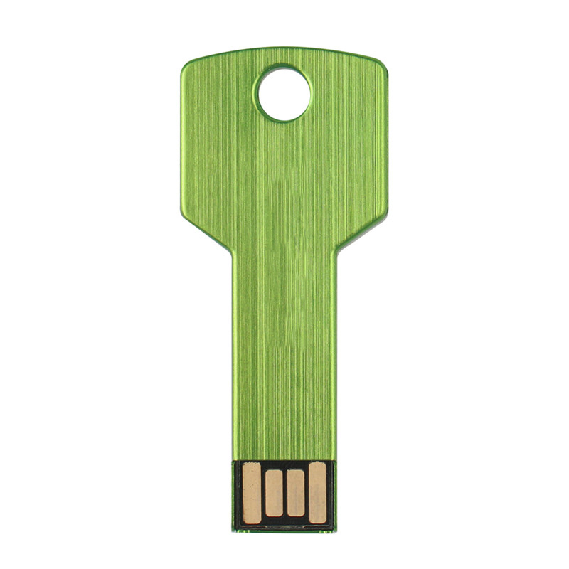 Chiavetta USB a forma di chiave in metallo ad alta capacità Chiavetta da 64 GB con penna nera Dispositivo di archiviazione con capacità reale Silver Stick Disco U ad alta velocità: green / 128GB
