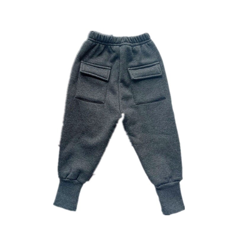 Pantaloni per neonati pantaloni per bambini autunno primavera pantaloni pantaloni per bambini solidi Harem tasche posteriori grigie nere moda in cotone
