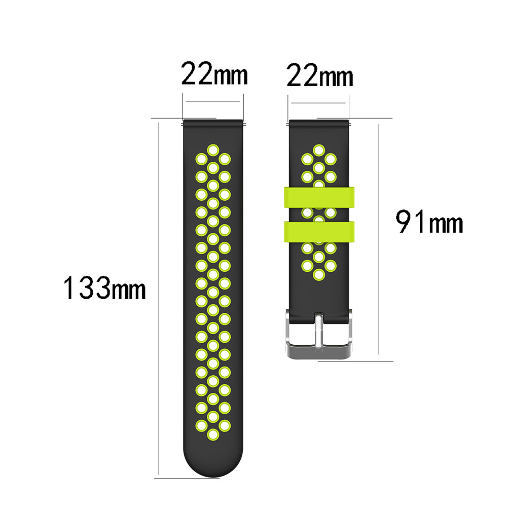 Silikone åndbar urrem til garmin vivoactive 4 4s smart ur armbånd 18mm 22mm armbånd udendørs sport correa