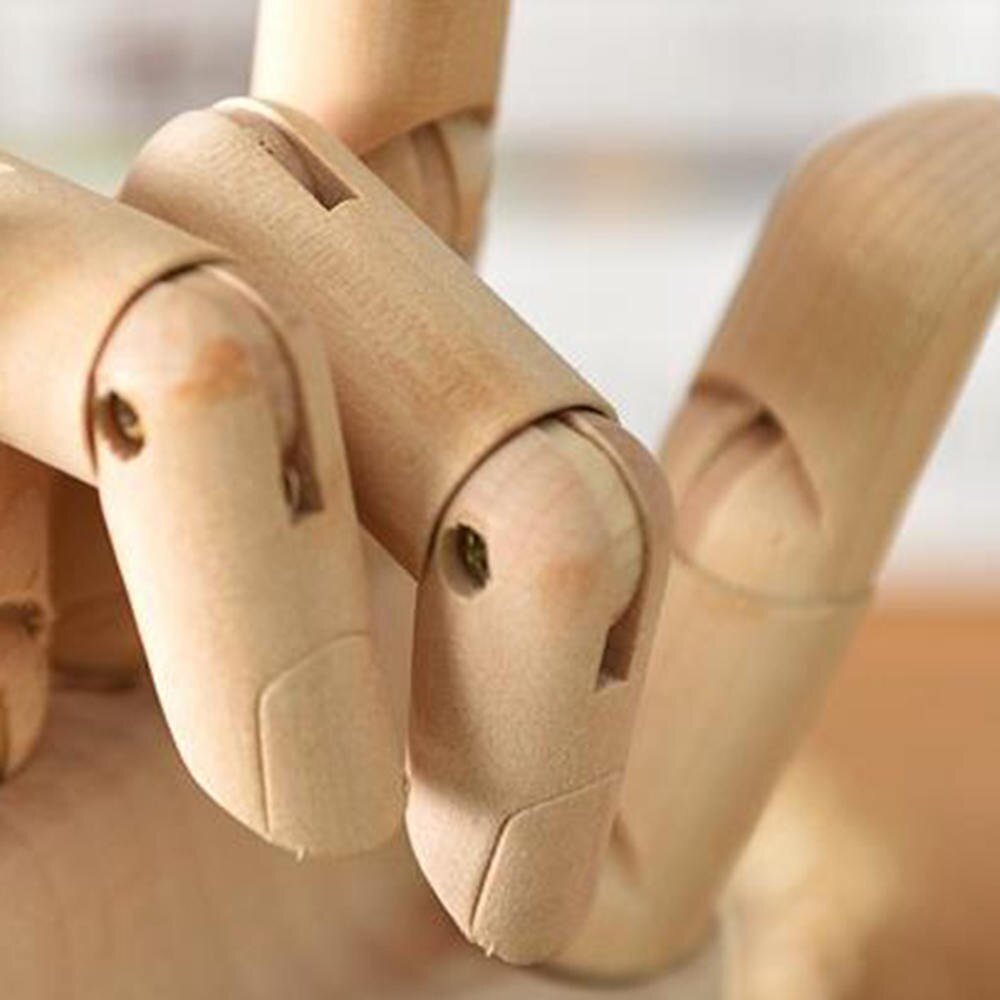 18/25/30cm Hand Model Man-Home Decoration Ornaments Wood Hand Movable Limbs Joint Human Artist Model