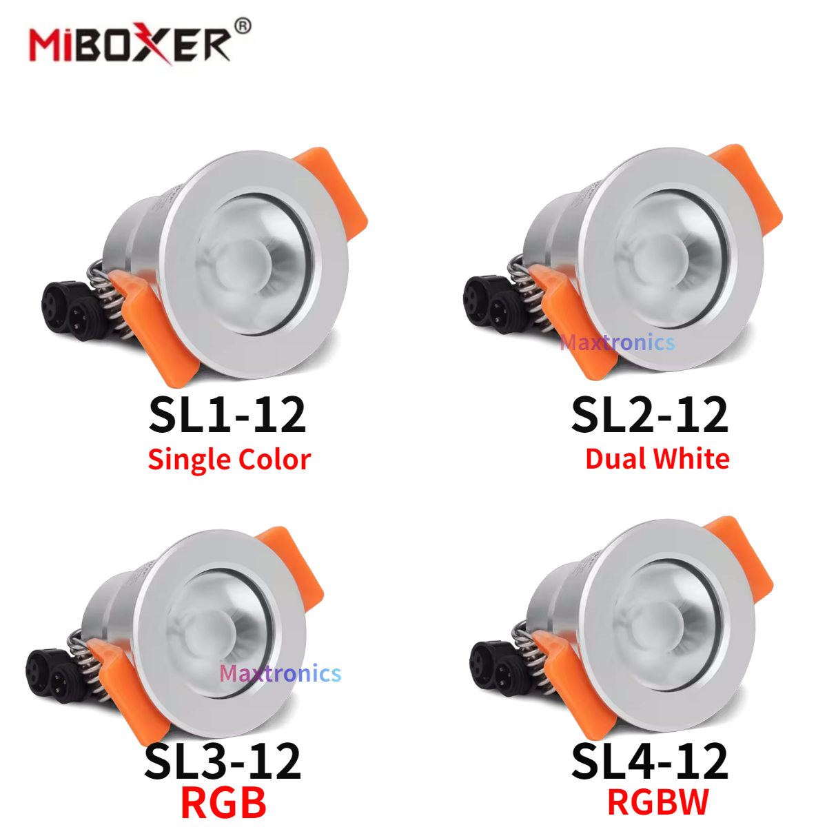 Miboxer 3w mini vanntett led-spotlight 12v ensfarget/dobbelt hvit/rgb/rgbw 2.4g fjernkontroller  ip66 led-downlight dimbar
