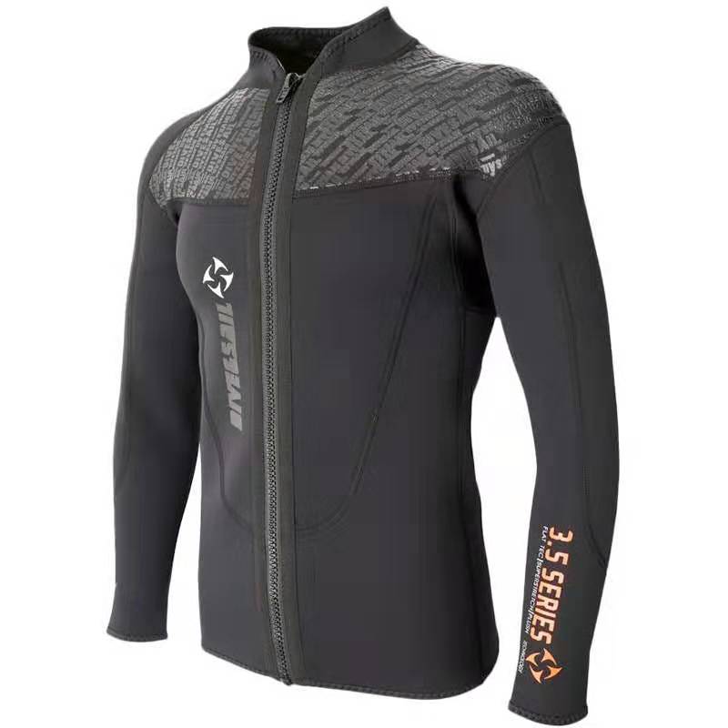 Dive & Sail Wetsuit Top - Men's 3mm Neoprene Long Sleeve - Warm Scuba Dive Jacket for Swimming & Surfing