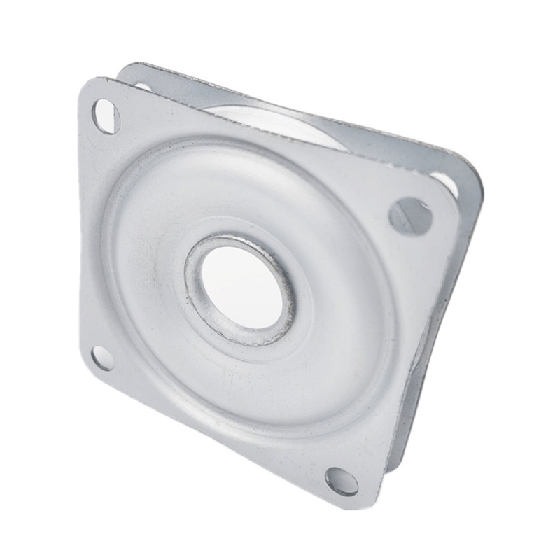 N0HB Rotating Bearing Plate Swivel Bearing for Turntable, Serving Trays Zinc Plated Steel Turntable Swivel Base Easily Turn