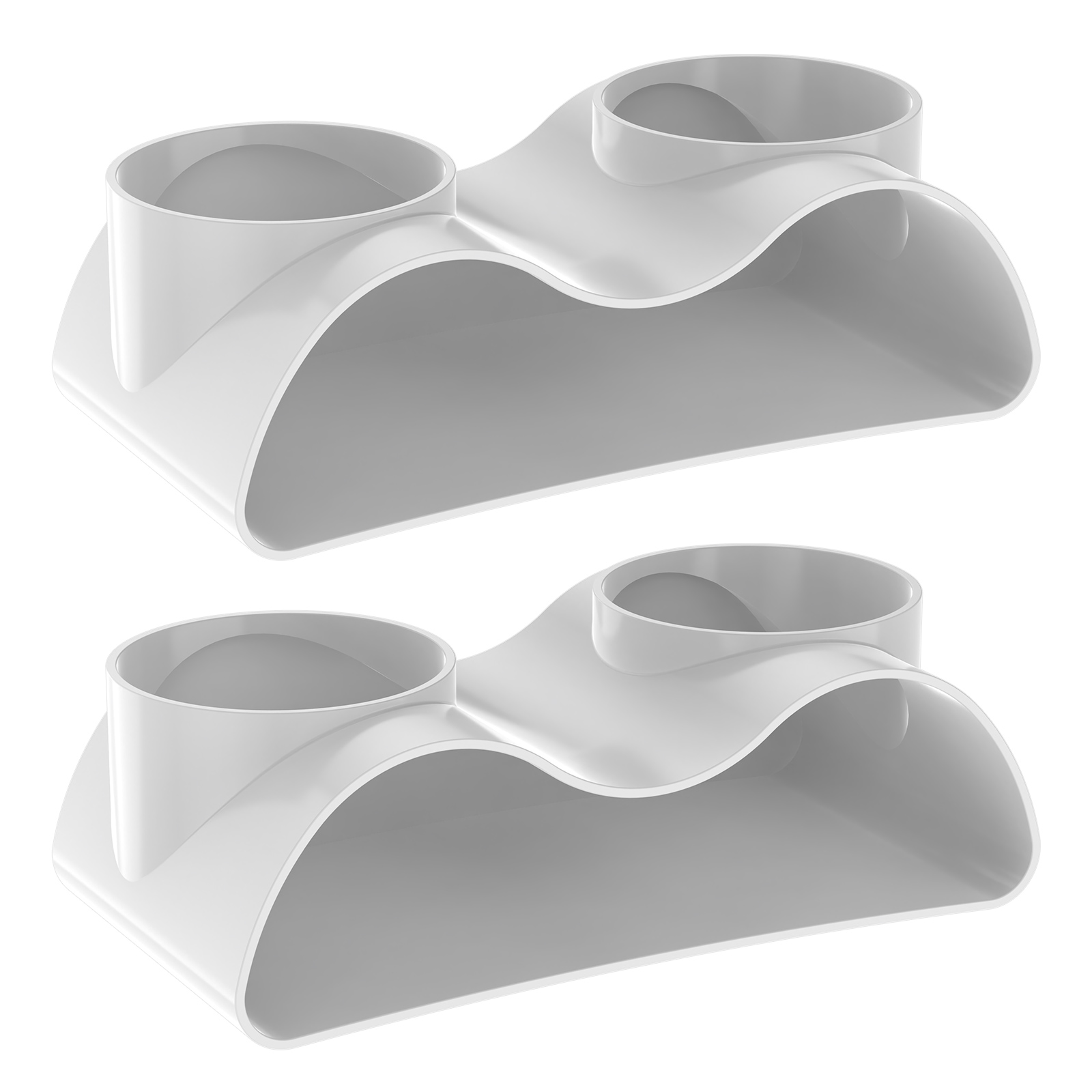 2 Stuks Aquarium Ondergrondse Tunnel Grot Dubbel Gat Aquarium Schuilplaats Grot Aquarium Vis Grind Tunnel Decoratie Voor Fokken: Bruin