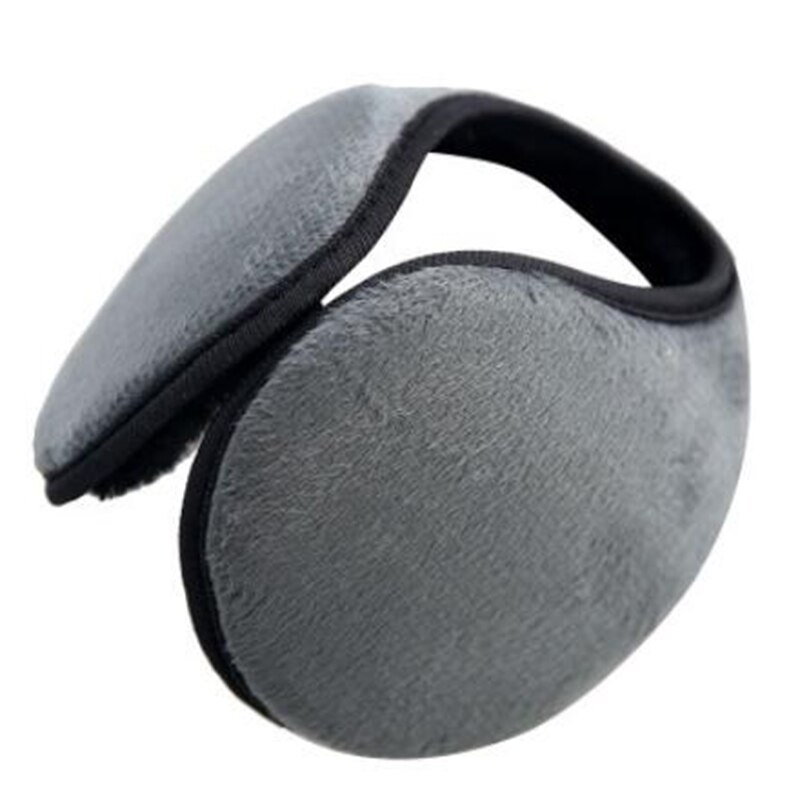 Unisex Solid Winter Earmuffs Women Men Ear Cover Protector Thicken Plush Soft Warm Earmuff Warmer Apparel Accessories: Grey