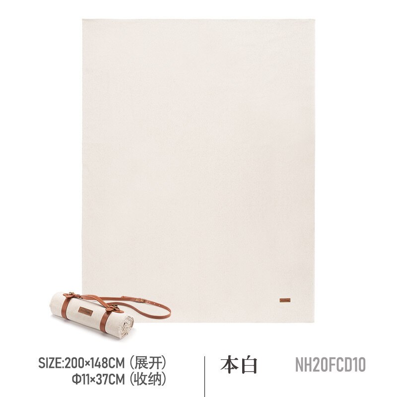 Naturehike-Manta portátil de lona para acampar al aire libre, manta de Picnic ultraligera, conveniente, grande, impermeable, colchón para Picnic: White