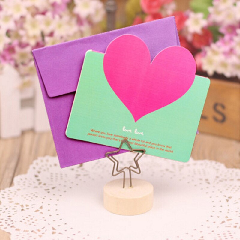 30pcs Heart Shape Birthday Greeting Cards With Envelope Cards Blessings Love Heart Wedding Greeting Card