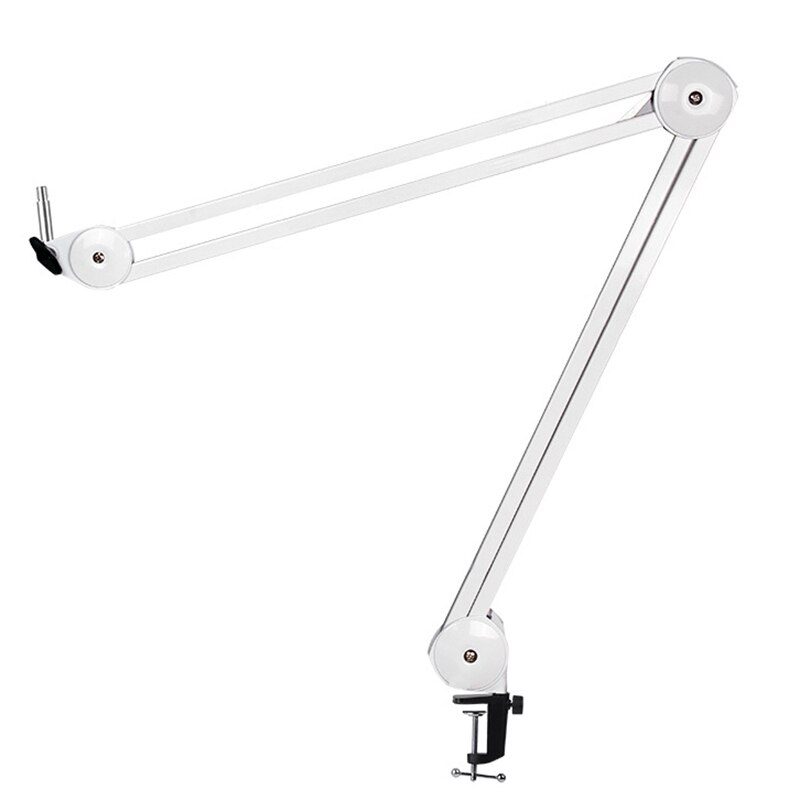 Microphone Stand Adjustable Suspension Boom Arm with Built-in Spring for Voice Recording White: Default Title