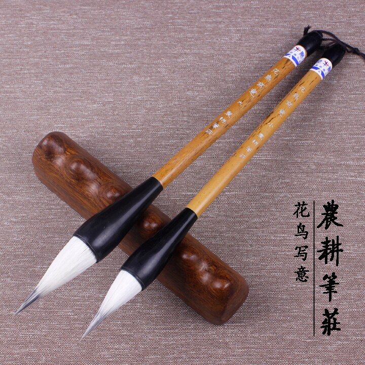 Chinesische Kalligraphie-Pinsel Set – Für Bambus, Blumen, Vögel, Kanji, Sumi-Malerei, Wolfshaar