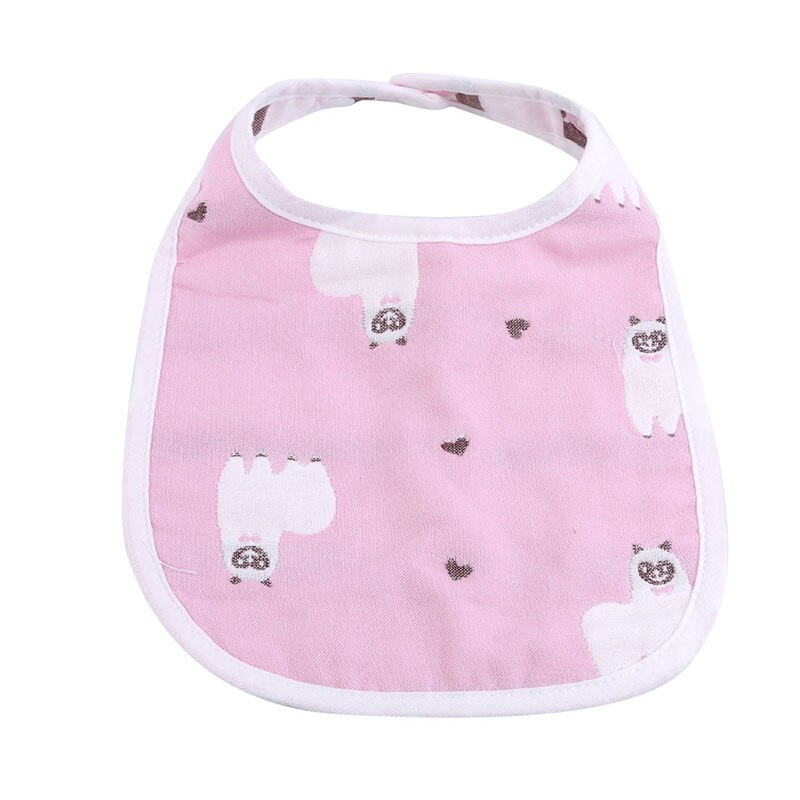 Extra Doux Naturel Coton Bavoir Bébé Mignon Animal De Bande Dessinée Fruits Ajustement 0-3 Ans Bébé Burp Chiffons D'alimentation Chaude Bébé Bavoirs: Pink alpaca