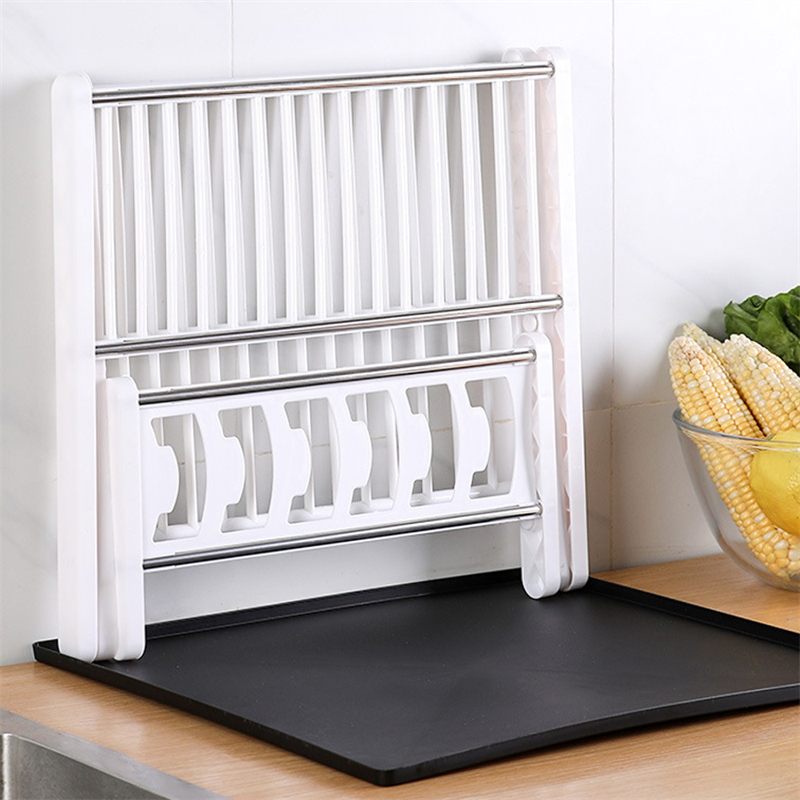 Kitchen Organizer Dish Drying Rack Plates Shelf Plastic Holder Dish Rack Sink Draining Bowl Storage Stand Home Accessories
