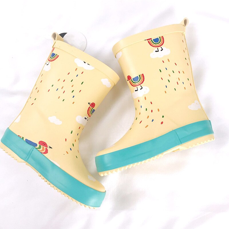 Dziewczyny chłopiec kalosze na deszcz dzieci dziewczyna drukowane kalosze dziecięce wodoodporne miękkie kalosze buty robić wody dla dzieci rozmiar 23-32