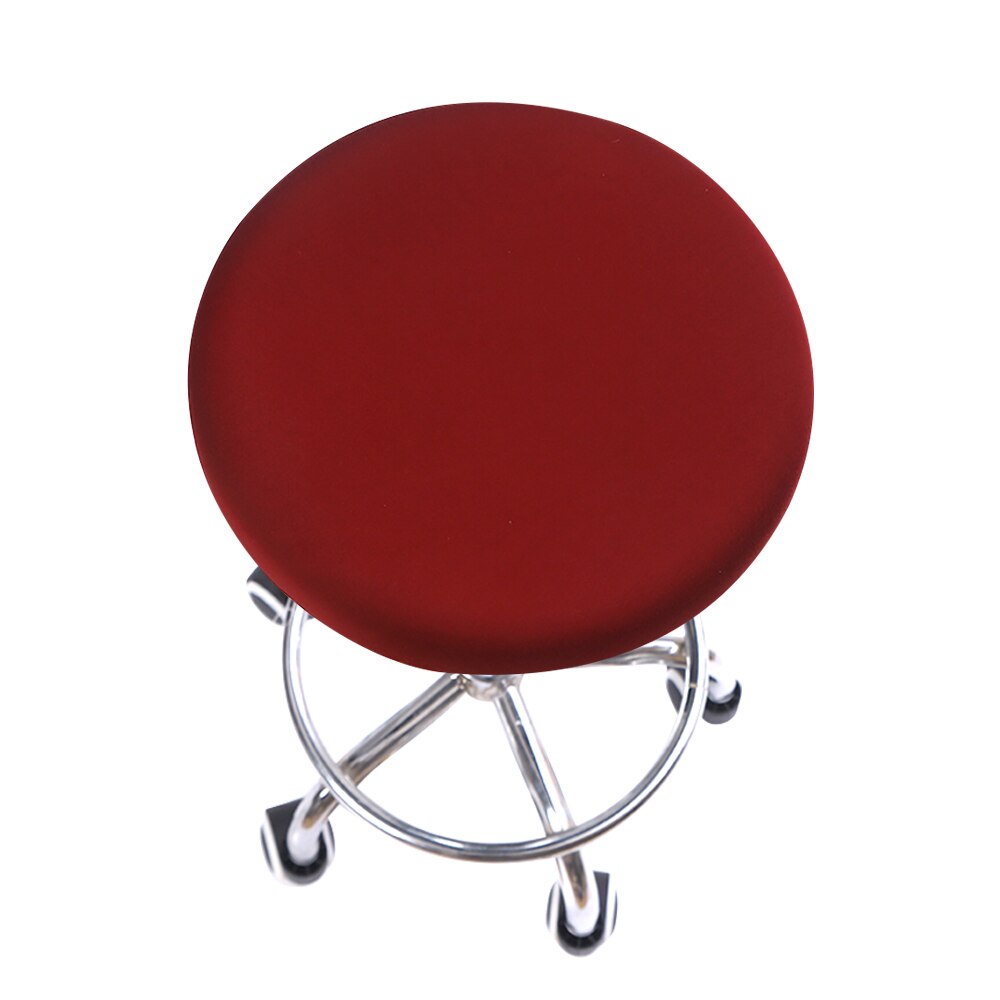 Ronde Stoel Cover Barkruk Cover Elastische Seat Cover Stoel Protector Effen Kleur Thuis Stoel Hoes Spandex: 11