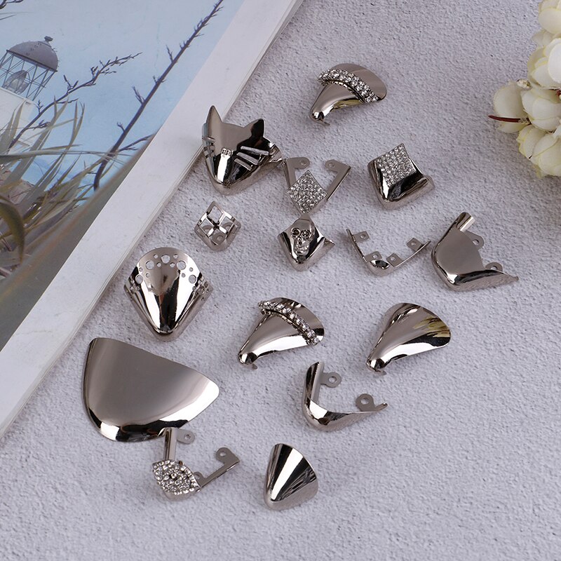 1 paar metalen schoenen, teenbescherming, hoge hakken, schoenreparatieaccessoires, schoendecoraties, 15 stijlen