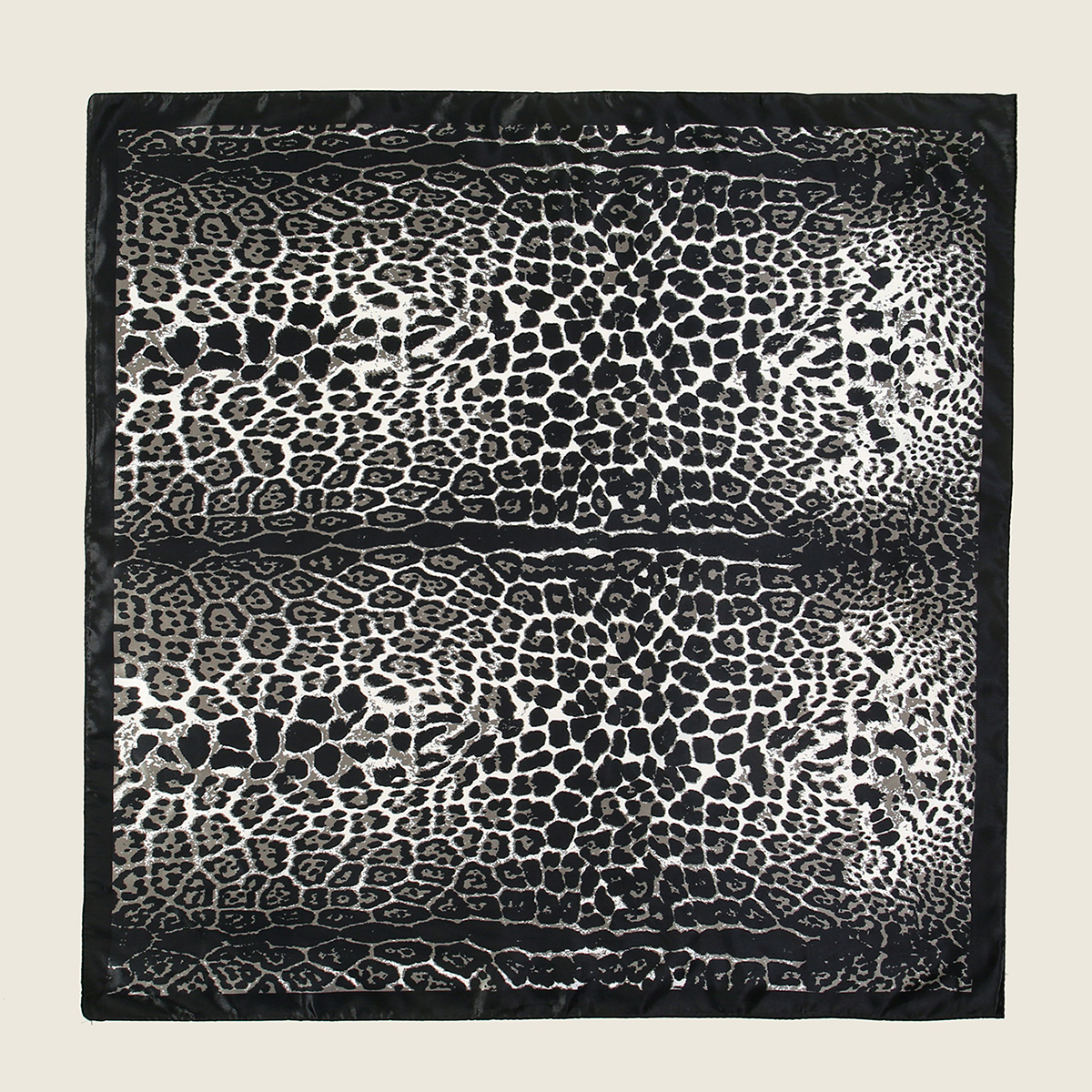 Seidenschal mit Leopardenmuster für -Luxusmarke, Halstuch, Hals, Kopf-/Haarschals, Bandana, Taschentuch, Kopftuch, 90 x 90 cm: Gold