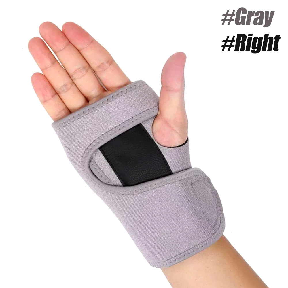 Carpaal tunnelpolsbrace met metalen spalk voor dames en heren, verstelbare polssteunstabilisator voor handtendinitis, artritis: Light Grey