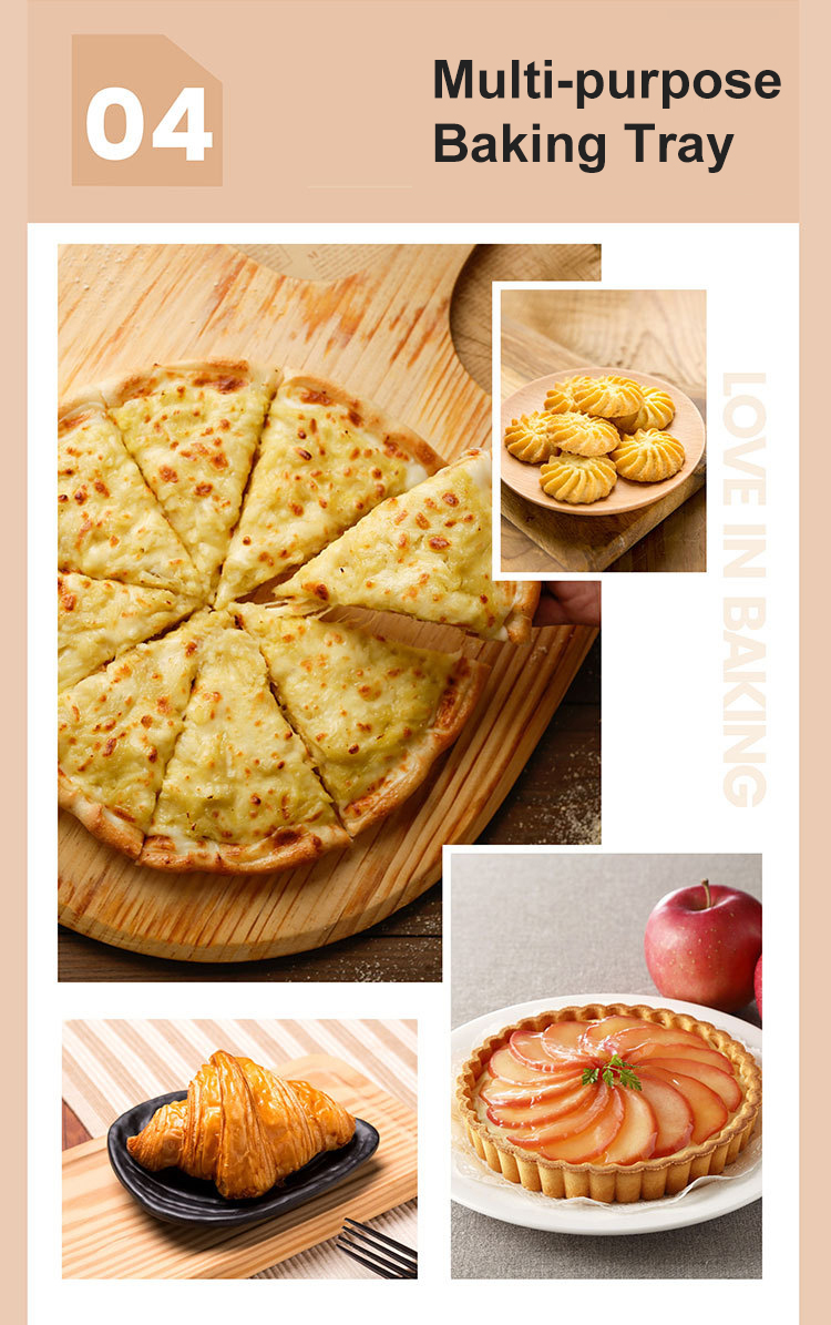 PizzAtHome-sartén para Pizza de 12 pulgadas, plato antiadherente de aleación de aluminio, bandeja para platos profundos, bandeja redonda dura anodizada para Pizza, accesorios para hornear