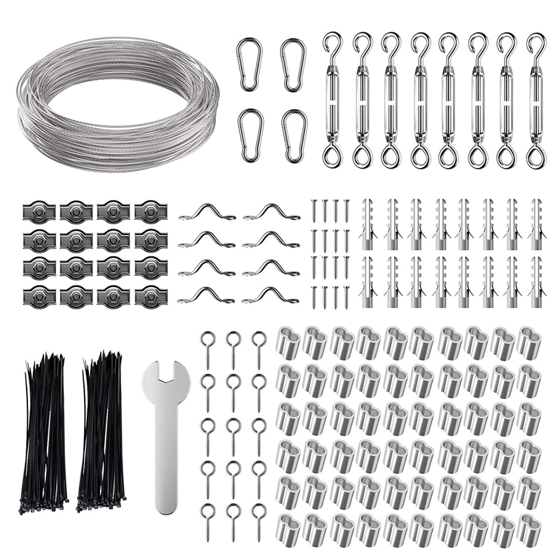 60M Garden Wire Cable Railing String Lights Hangin... – Grandado